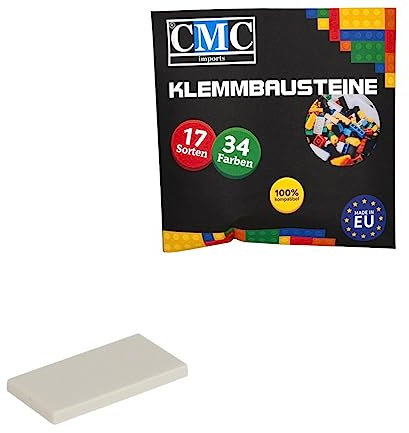 50 x Klemmbausteine Fliesen Tiles Bausteine 2x4 Noppen Kompatibel 34 Farben freie Farbenwahl (713 - Weiß)