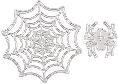 Ciieeo Halloween-Spinnen-Stanzformen Spinnennetz-Metallstanzformen Spinnennetz-Metallstanzformen Für Die Kartenherstellung Scrapbooking DIY Geätzte Bastelstanzen