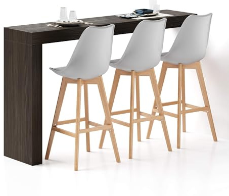 MOBILI FIVER, Evolution Küchenhalbinsel 180x40 Nussbaum, Dunkel, Made In Italy