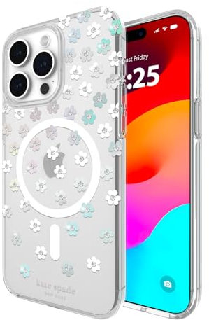 Kate Spade New York iPhone 15 Pro Max Case, Compatible with MagSafe - Scattered Flowers