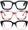 KoKoBin 3 Pack Lunettes de vue Lecture Anti-Lumière Bleue,Lunettes pour lire Surdimensionnées Carrées Élégantes,Anti-Fatigue Lentille Claire Hommes 2.0