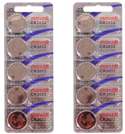 Maxell CR2032 10 batterie tipo pulsante al litio 3v