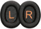 kwmobile 2x Cuscinetto Cuffie Compatibile con QCY H3 ANC Pad - Cuscinetti Ricambio Cuffie Over Ear Simil Pelle - nero