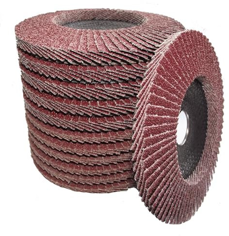 Feroflex® Fächerscheiben Profi-Qualität Lamellenscheiben Schleifscheiben Schleifmopteller 125 mm Korn 40-120 für Winkelschleifer (AC Korn 60, 20)