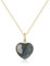 COAI Geschenkideen Damen Labradorit Herz Anhänger Kristallhalskette mit 925 Sterling Silberkette Kette Damen Gold