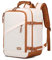 Kono Kabinentasche 40 x 20 x 25 cm für Ryanair Untersitz Reise Handgepäckrucksack Kabinengröße 20L, Beige/Braun
