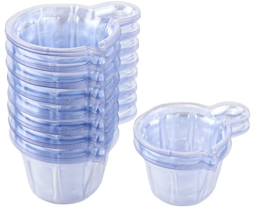 LNQ LUNIQI 100 vasos mezcladores de resina epoxi transparentes dispensadores de pigmento mezcladores mezcladores para mezclar vasos desechables para mezclar vasos de orina desechables (50 ml)