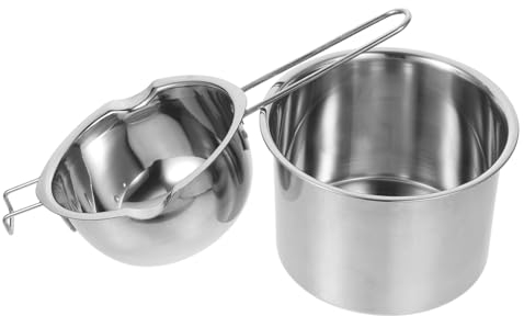 TEHAUX Candle Melting Pot Double Boiler Pot Heat Milk Water Oil Butter Candy Cheese Wax Stainless Steel Boiler