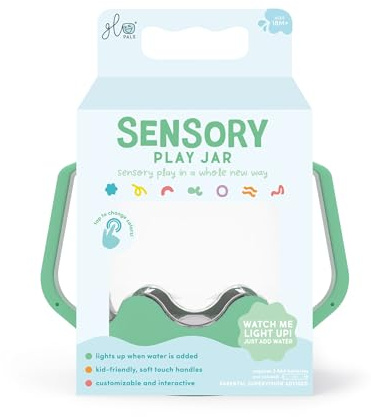 Glo Pals - Sinnesglas zum Befüllen mit Wasser - grün | Sensorisches Spielzeug | Laterne | Leuchtend ab 18 Monaten