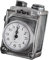 Sharplace Retro-Wecker, Ornament, antike Uhr, Geschenke, Kamera-Modell, Figur, Neuheit, Schreibtischuhr, stille Uhr für Schlafzimmer, Nachttisch, grau