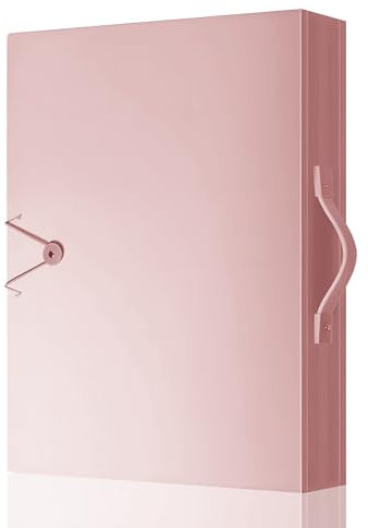 Guisu A3 Pocket Display Folders 80 Pockets Project Presentation Folder Individual School Office Document Organiser Book Holder Case with Clear Plastic Sleeves for Painting Artwork Portfolio (Pink)