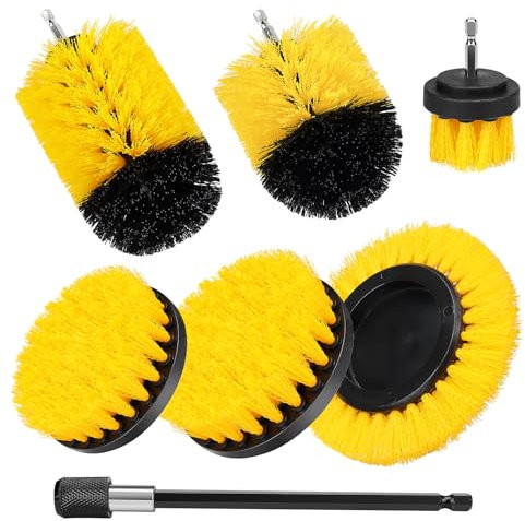 Bürstenaufsatz Akkuschrauber, Lytool Bürstenaufsatz Bohrmaschine Set - 7 Stück Drill Brush Reinigungsbürste Bürste Akkuschrauber für Felgen/Fliesen/Küche/Böden/Auto/Badewanne