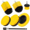 Lytool 7pcs Drill Brush Attachment Set, 1/4 Drill Brush Cleaning Brushes Set Power Scrubber Attachment Kit for Car, Kitchen, Bathroom, Floor, Tile