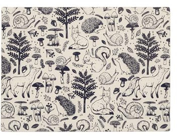 Price & Kensington Woodland Plan de travail en verre résistant à la chaleur facile à nettoyer pour protéger les surfaces de travail lors de la préparation des aliments mesure 40 x 30 cm