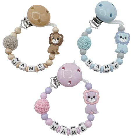 personalisierte Individuell gestaltetes Babygeschenk mit Namen für Mädchen oder Junge Baby Geschenk personalisiert zur Geburt & Taufe Große Farbauswahl Löwe