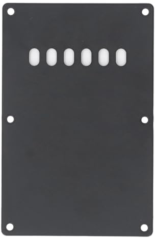 Guitar Back Plate,6 Hole Guitar Back Plate Plastic Tremolo Cavity Cover Backplate for ST Guitars Electric Guitar Black