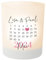 Satiniertes Teelichtglas „Kalender“ personalisiert mit Wunsch-Datum & Namen – Jahrestag Geschenk Hochzeit Kennenlerntag Jubiläumsgeschenk – Teelichthalter Windlicht ca. 8,5cm hoch (Rosa)