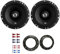 JBL Stage1 621F Lautsprecher mit Einbauset passend für VW Volkswagen T5 Transporter 2003-2015 Türen vorne 350W 165mm 2 Wege Koax