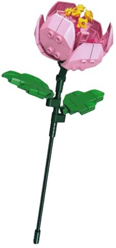 Orchid Flower Building Blocks Set – Make Your Own Bouquet Faux Plant Bricks Toy Kits – for Kids 6+ and Adults