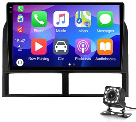 Radio De Automóvil Para J-eep Grand Cherokee Wj/wg 1998-2004 Con Wireless Carplay Android Auto, Android 14 De 9 Pulgadas Estereo De Pantalla Táctil Con Gps Navi Wifi Bluetooth Swc Eq Reve(Color:M100S)