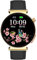 Knauermann NEO 2 (2025) - Gold Rund - Gesundheitsuhr Smartwatch - EKG - HRV Funktion - BT Bluetooth - Schlafapnoe - Blutdruck - Rindsleder Armband Schwarz