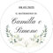 100 Etichette Adesive Personalizzate per Matrimonio – Tag con Nome e Data degli Sposi, Nozze (Stile 1)