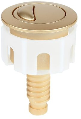 Toilet Flush Button Replacement, Push Button Compatible Toilet Cistern Flush Parts (Gold)