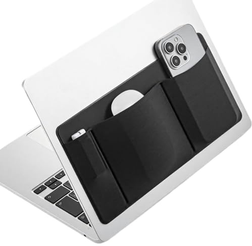 Pochette adhésive pour Souris pour Ordinateur Portable, Souris et Disque Dur, 3 Poches pour Accessoires électroniques, Pochette de Rangement pour Les trajets Scolaires, Les étudiants, Les Enseignants