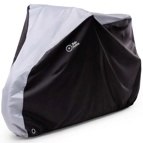 Bike Venture Bicycle Cover Waterproof Outdoor for 1 Bike, 3-Year Warranty, 420D Heavy Duty Ripstop, Anti-UV, Fits Mountain, Road, Cruiser & Standard Bikes up to 29 in, Rain Sun Dust All Weather Proof