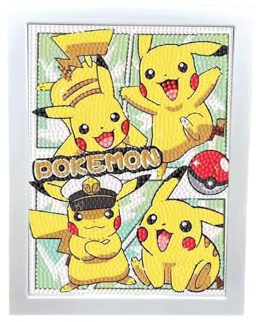 Pokémon | Pikachu Diamond Art | Avec cadre | Plus de 15 ans | Design 3