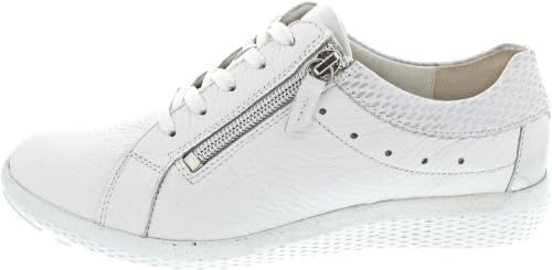 Waldläufer Halbschuh K-Ira 634002-317-663, Hirschleder, Weiß-Silber, Weite K Weiß