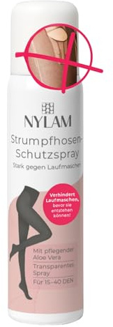 NYLAM Strumpfhosen Schutzspray gegen Laufmaschen | Schützt Feinstrumpfhosen, verlängert die Haltbarkeit | Transparent, rückstandsfrei, einfache Anwendung vor dem Anziehen