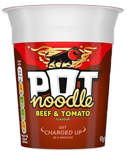 Pot Noodle Beef & Tomato Instant Noodles 90 g | Case of 12