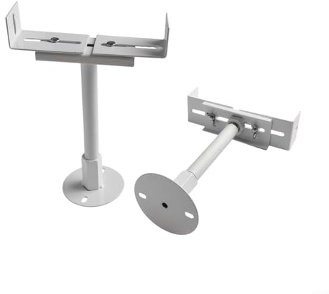 2 Piece Aluminum Radiator Floor Bracket Kit Adjustable Height Range 11-36 cm for Stable Cast Iron Radiator Mounting (Adjustable 26-31 cm)