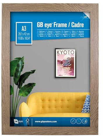 GB Eye Contemporary Wooden Oak Picture Frame - A3-29.7 x 42cm