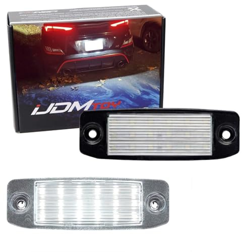 iJDMTOY Oem-Fit 3W Full Led License Plate Light Kit For 2005-09 Hyundai Tuscon & 11-16 Kia Sportage, 16-Up Sorento, Powered By 18-Smd Xenon White Led