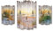 Kreative Feder 3-teilige Designer Wandgarderobe Strand - Flurgarderobe Wandpaneele Größe 95x60cm aus MDF (Strand)