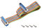 sourcing map IDC Regenbogen Draht Flachbandkabel DB25 M/F Stecker 2,54mm Pitch 19,7 Zoll lang
