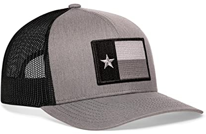 HAKA Trucker-Hüte mit Staatsflagge – Patch-Stil – Baseballkappe aus Netzstoff mit Snapback - Grau - Einheitsgröße