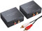 PROZOR Analog Audio Extender - Stereo RCA to Stereo RCA Audio Extender Over Cat5e/Cat 6 Up to 3250ft/1000m Hi-Fi Audio Balun with a 2RCA Male to 3.5mm Female Cables Ideal for Speaker DVD Players etc