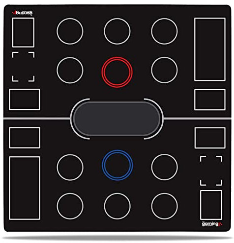 The Gaming Mat Company 2 Player CARDFIGHT!! Vanguard Gaming Mat for Vanguard TCG Cards - Deluxe 28 x 28 x 0.16 with Rear Guard & Guardian Circles - Mat Board Playmat - Water Resistant Card Game Mat