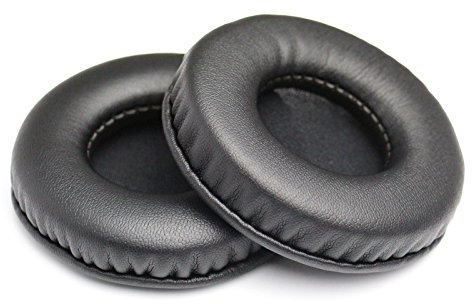 Ersatz-Ohrpolster Leder-Ohrpolster Ersatz-Ohrpolster-Kit für die meisten Kopfhörermodelle geeignet: Universaldurchmesser 75 mm (1 Paar schwarz)