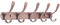SKOLOO Moderno perchero de pared con 5 ganchos, perchero de pared de metal para colgar abrigos, chaquetas, mochilas y sombreros, Perchero de pared rojo de copper