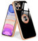 Urarssa Kompatibel mit iPhone 11 Hülle mit 360 Grad Ring Ständer Handyhülle Schutzhülle Magnetischer Autohalterung Stoßfest für iPhone 11 Hülle Case, Schwarz