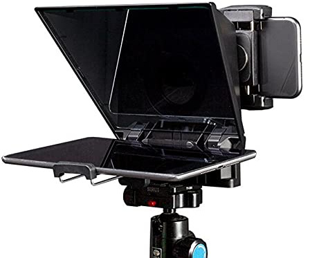 CamKoo CT2 Teleprompter für iPad, Smartphone, Tablets, DSLR-Kameras, kompatibel mit iOS/Android, tragbares Teleprompter-Kit mit Fernbedienung und Objektivadapterringen für Live-Streaming