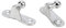 2 Stück Gasdruckfeder, Yosoo Stück Gasdruckfeder Halterung 10mm Kugelbolzen Metall Universal Multi Fit für Motorkofferraum