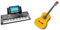 RockJam 49 Key Keyboard Piano with Power Supply, Sheet Music Stand, Piano Note Stickers & Simply Piano Lessons., Black & Music Alley MA34-N Classical Junior Acoustic Guitar For Kids, 34 Inch
