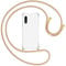 mtb more energy® Handykette kompatibel mit Sony Xperia 10 IV (6.0'') - beige/Gold - Smartphone Hülle zum Umhängen - Anti Shock Full TPU Case