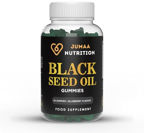 Black Seed Oil Gummies | Halal, Vegan | 2% TQ | 30 Day Supply | Blueberry Flavour | Jumaa Nutrition