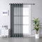 MRTREES Voile Curtain Charcoal Grey 90 Inch Drop 1 Panel Faux Linen Eyelet Sheer Curtain Panel for Bedroom Living Room Patio Door 90x90 Inch Drop 228cm x 228cm